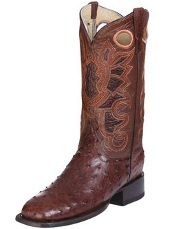 Bota rodeo original avestruz exótico