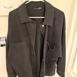 Over Sized Black Tape Jacket