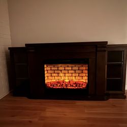 TV Stand With  Electric Fireplace