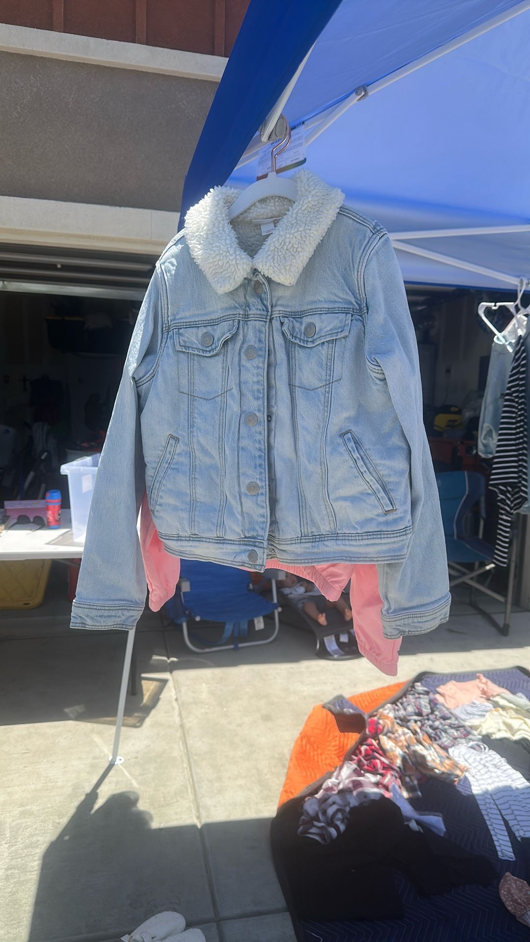 Girls Sherpa Jean Jacket