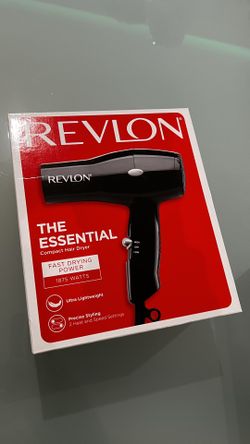 New Revlon Compact Hair Dryer | 1875W Lightweight Design, Perfect for Travel, (Black)