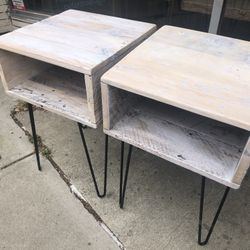 $95 each side tables made from antique wood￼
