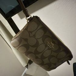 Coach Double Zipper wristlet $50