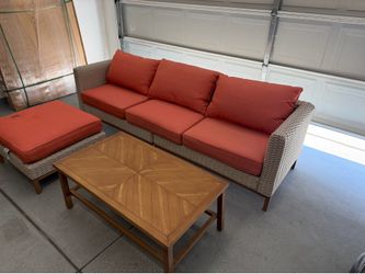 4-Piece Wicker Patio Conversion Set