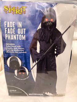 Spirit Fade In Fade Out Phantom Child Costume Size M 8-10