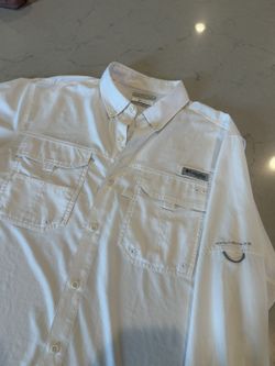 Columbia PFG Omni-Shield Fishing Shirt - Mens S, White