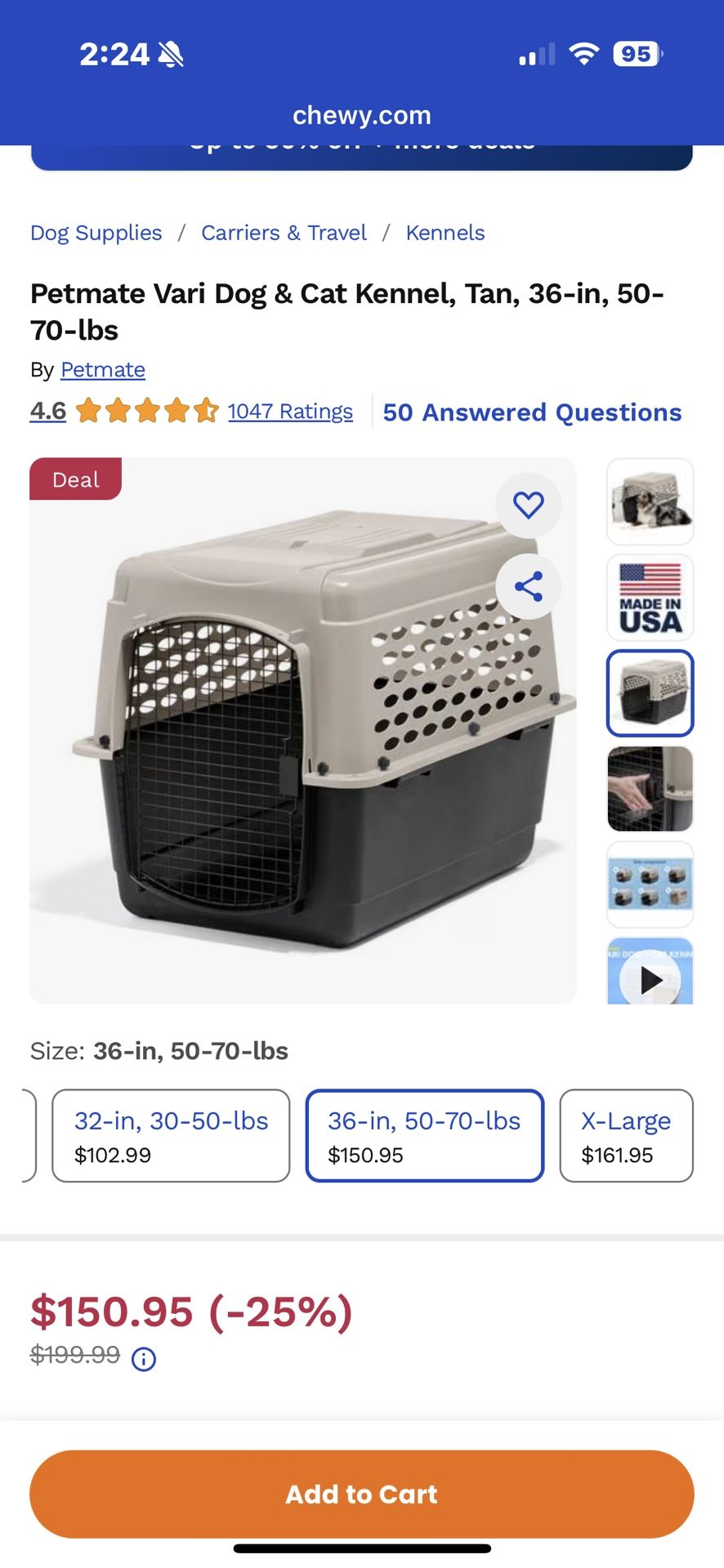 Petmate Large Dog Crate