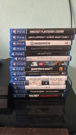 PlayStation 4 with games