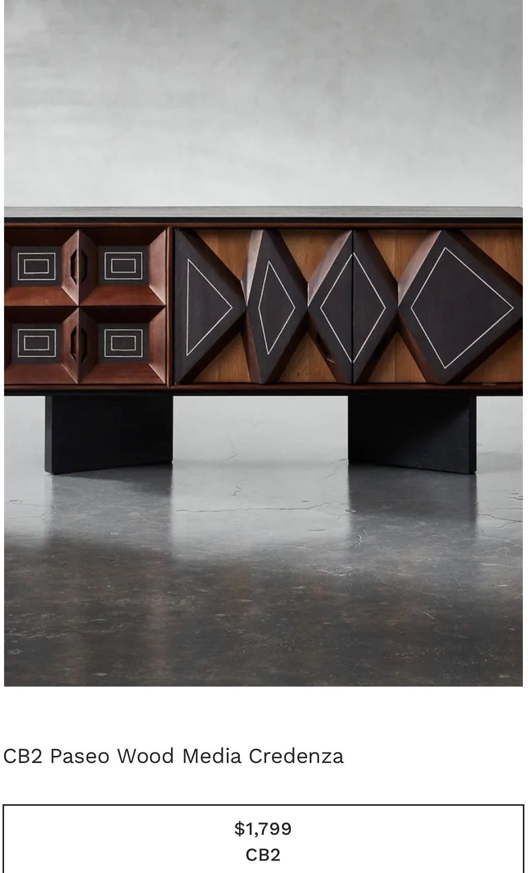 CB2 Media Console - Lenny Kravitz Collection