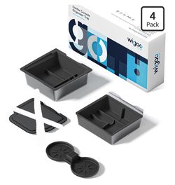 Wigoo Center Console Organizer for Tesla Model Y Juniper (Only Premium & Performance 2025 2026) and All Model 3 Highland Accessories [Double-Layer Sto