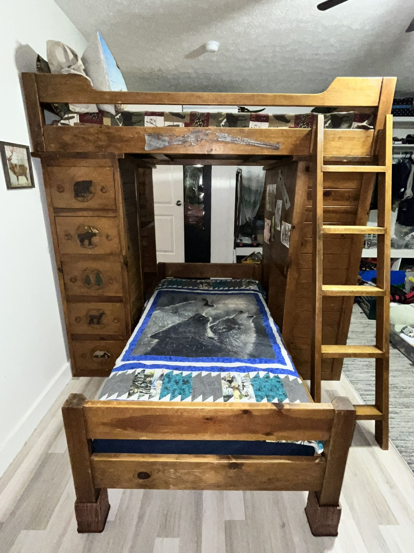 Bunk Bed, Solid Wood 