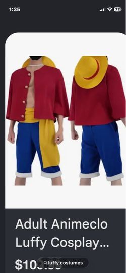 Luffy Cosplay Costume Set Men’s M