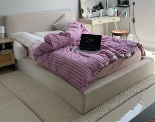 Full double bed set - frame, mattress,  foundation, duvet insert
