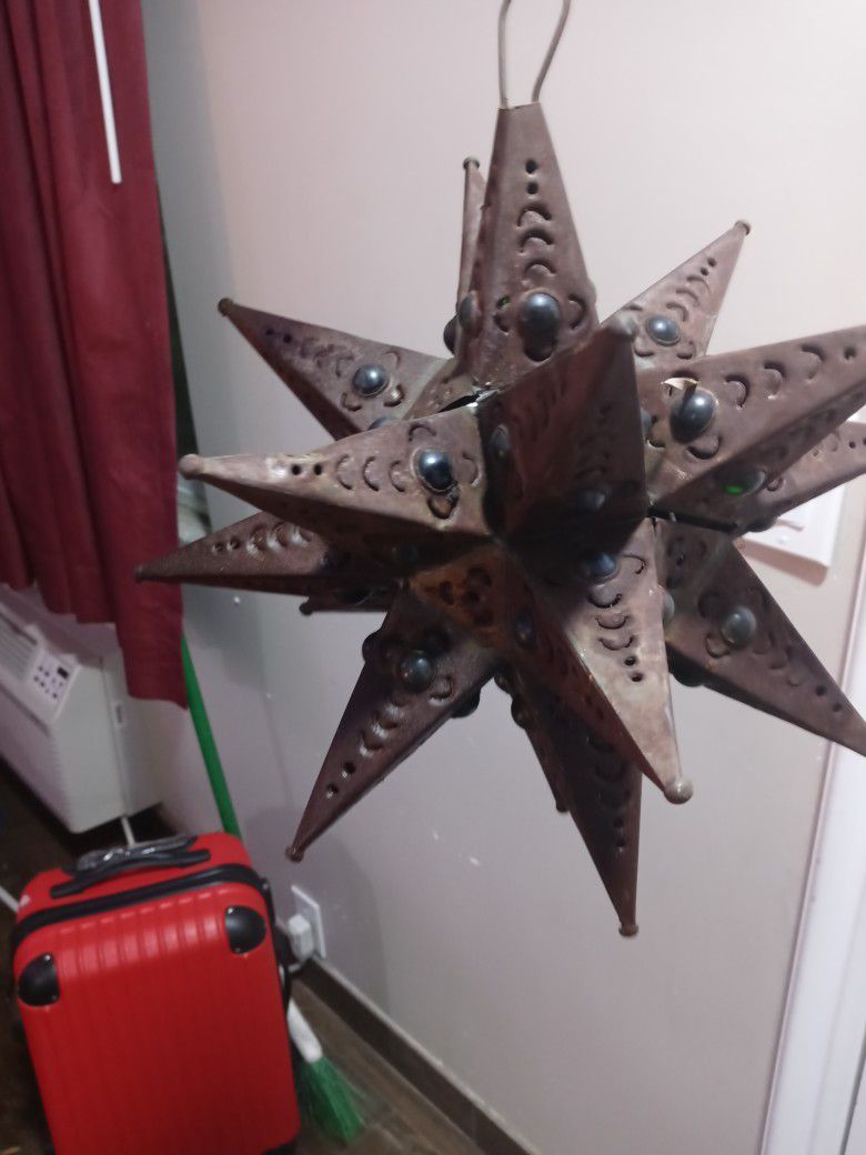 Hand Made 1930s Star Lamp Very Unique