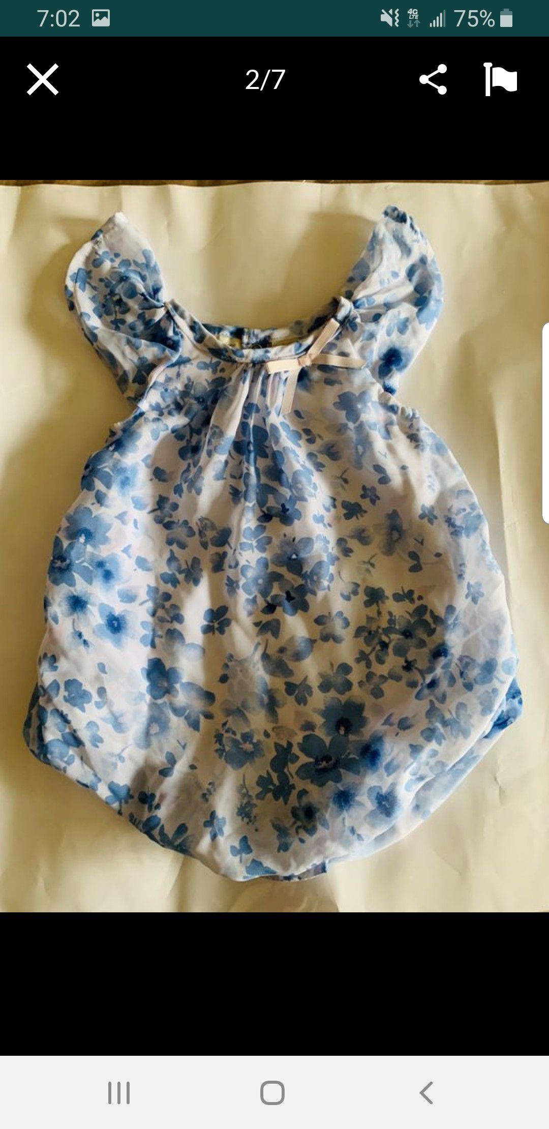 Baby girl dress fits size 0-3 months