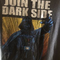 Star Wars Join The Dark Side T Shirt Size Large -Darth Vader Empire Gray The Force