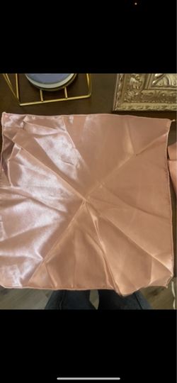 Pink satin napkins cloths