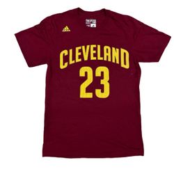 Adidas NBA Cleveland Cavs James #23 Go-To Tee Size S Wine Red