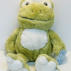 Burton + Burton Plush Green Frog With Large Eyes Stuff Animal Toy