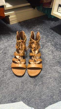 Brown gladiator sandals