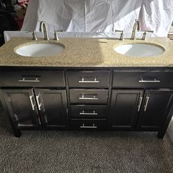 60in double sink vanity
