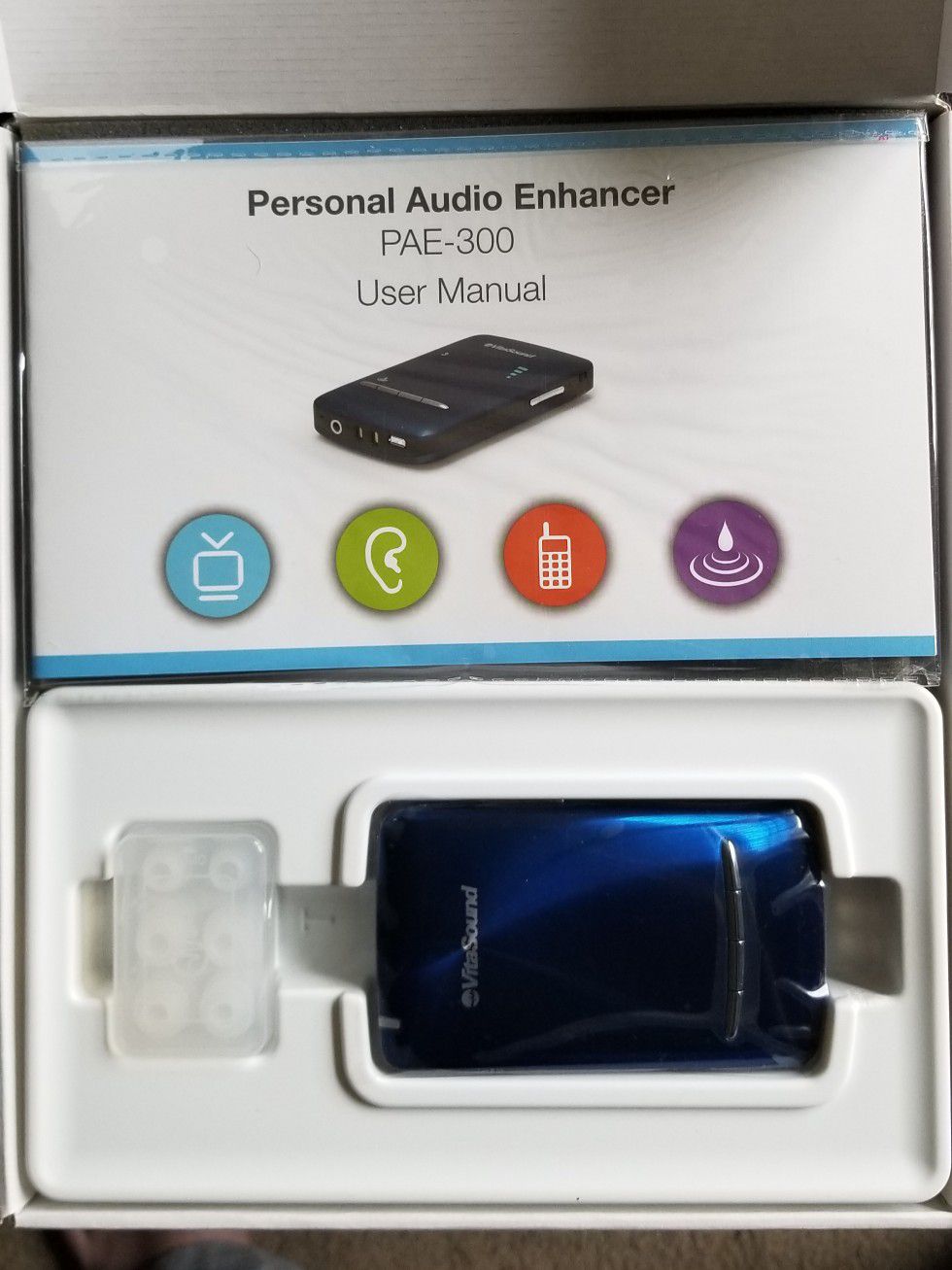 VitaSound Personal Audio Enhancer Handset (blue) NEW