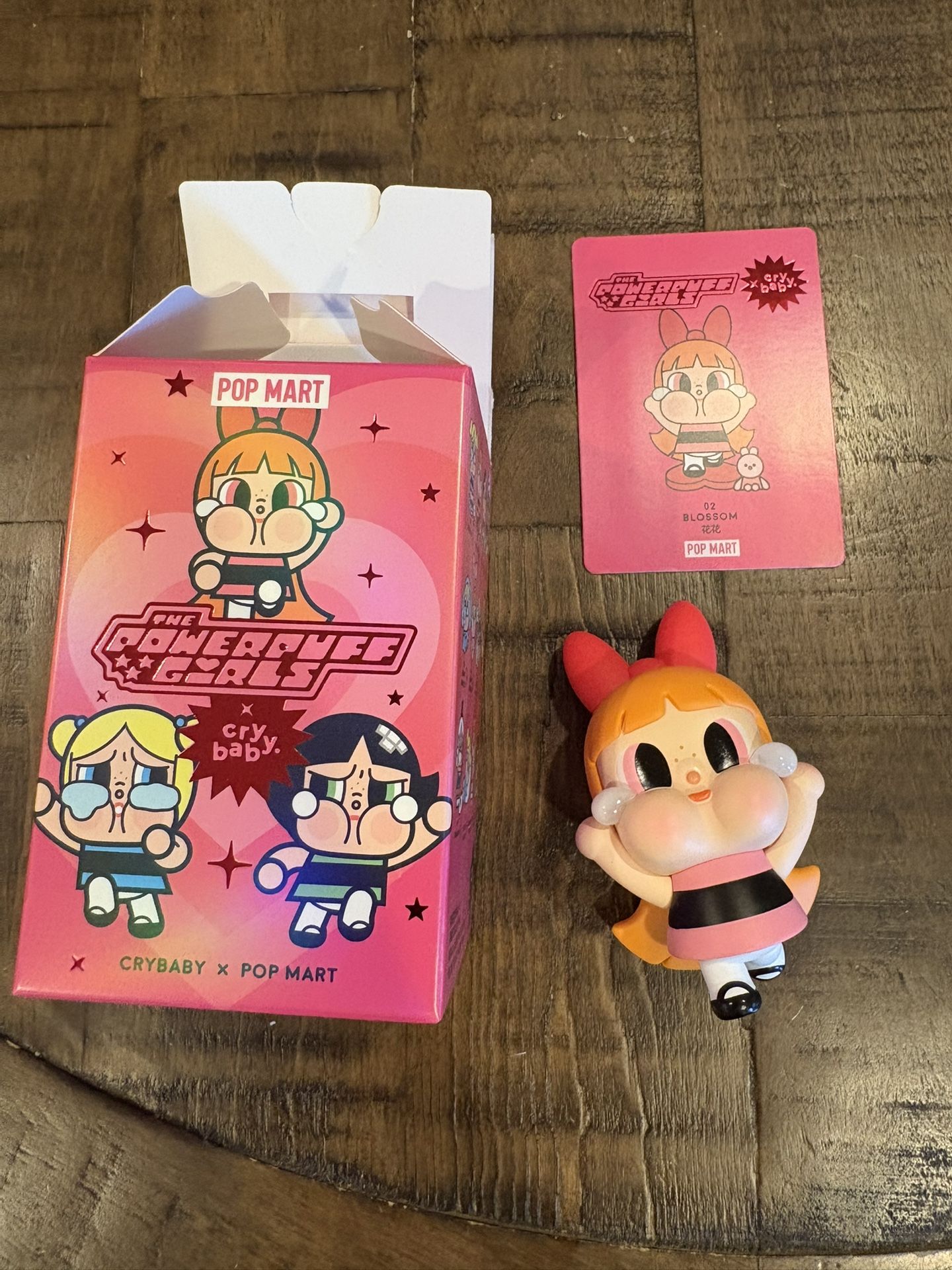Pop Mart CRYBABY x Powerpuff Girls Series Blossom Figure