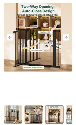InnoTruth 29.6-39.1 in Wide Baby Gate for Stairs, Black