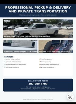 🚛 Reliable Pickup, Delivery & Private Transportation Services 🚛