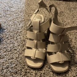 Thick wedge heel