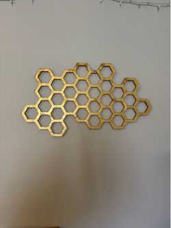 Gold Geometric Honeycomb Wall Decor
