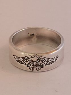 Harley Davidson Motorcycle .925 Silver Ring