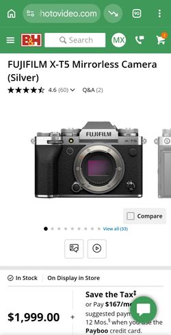 FUJIFILM X-T5 Mirrorless Camera