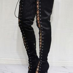 Zigi Super Thigh High lace Up Boots 