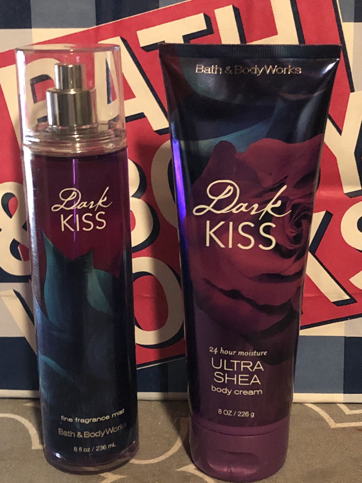 Dark Kiss Fine Fragrance Mist And Ultra Shea Body Cream By Bath And Body Works. Sold As A Set Only. $9.50. See Description For Details.