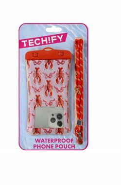 TECH!FY IP68 Waterproof Sandproof Phone Pouch Touchscreen Window w/ Lanyard