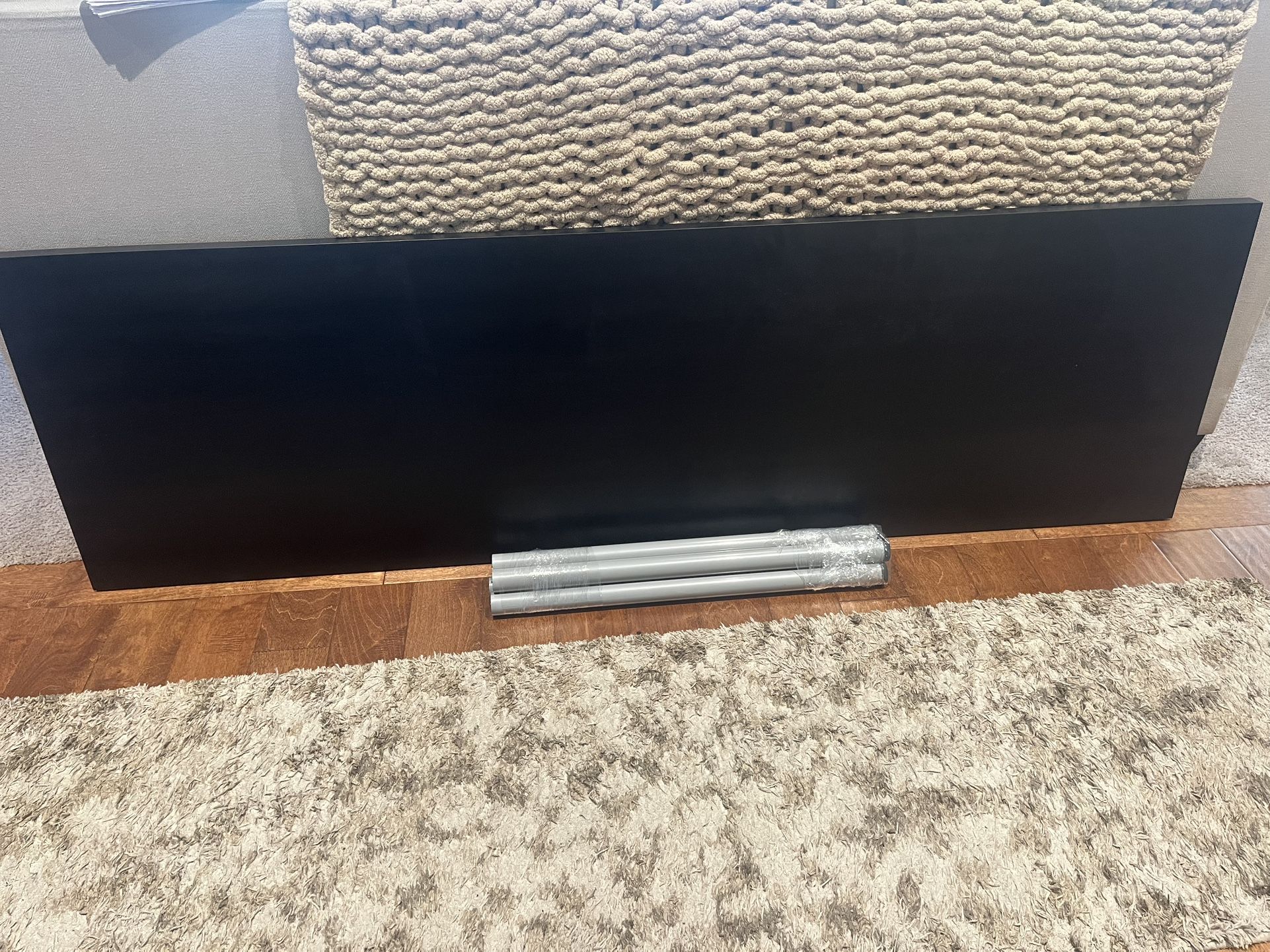IKEA ADILS Black Table With 5 Adjustable Legs