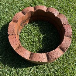 5 concrete tree ring circle scalloped paver stone  border