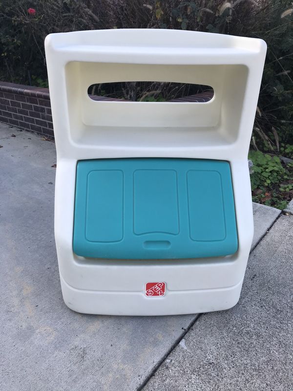 step 2 toy box grey