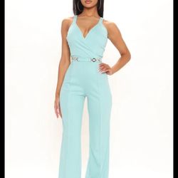 Fashion Nova Mint Jumpsuit