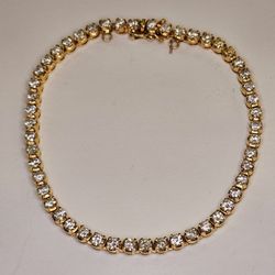 Natural Diamond Tennis Bracelet #012805