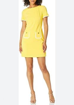 Tommy Hilfiger Women's Dress Light Yellow Color