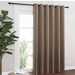 Brown curtain chocolate 6.8 ft width and 7 feet hight. Amazon open box never use