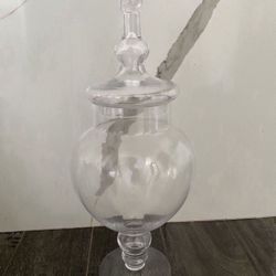 NEW Glass Apothecary Jar With Lid 6x15 In $25 Each , I Have 2