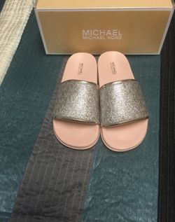 Michael Kors Glitter Kids Slides - Sizes 4