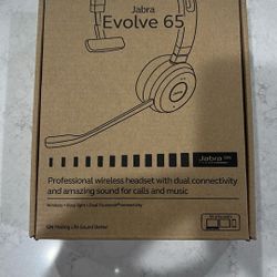 Jabra Evolve 65 Wireless Headset – Bluetooth & USB – Great Condition