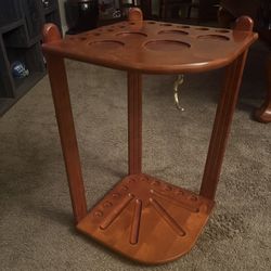 Pool Table Cue & Rack Floor Stand 
