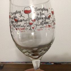 NEW  7” TALL PAINTED GLASS 