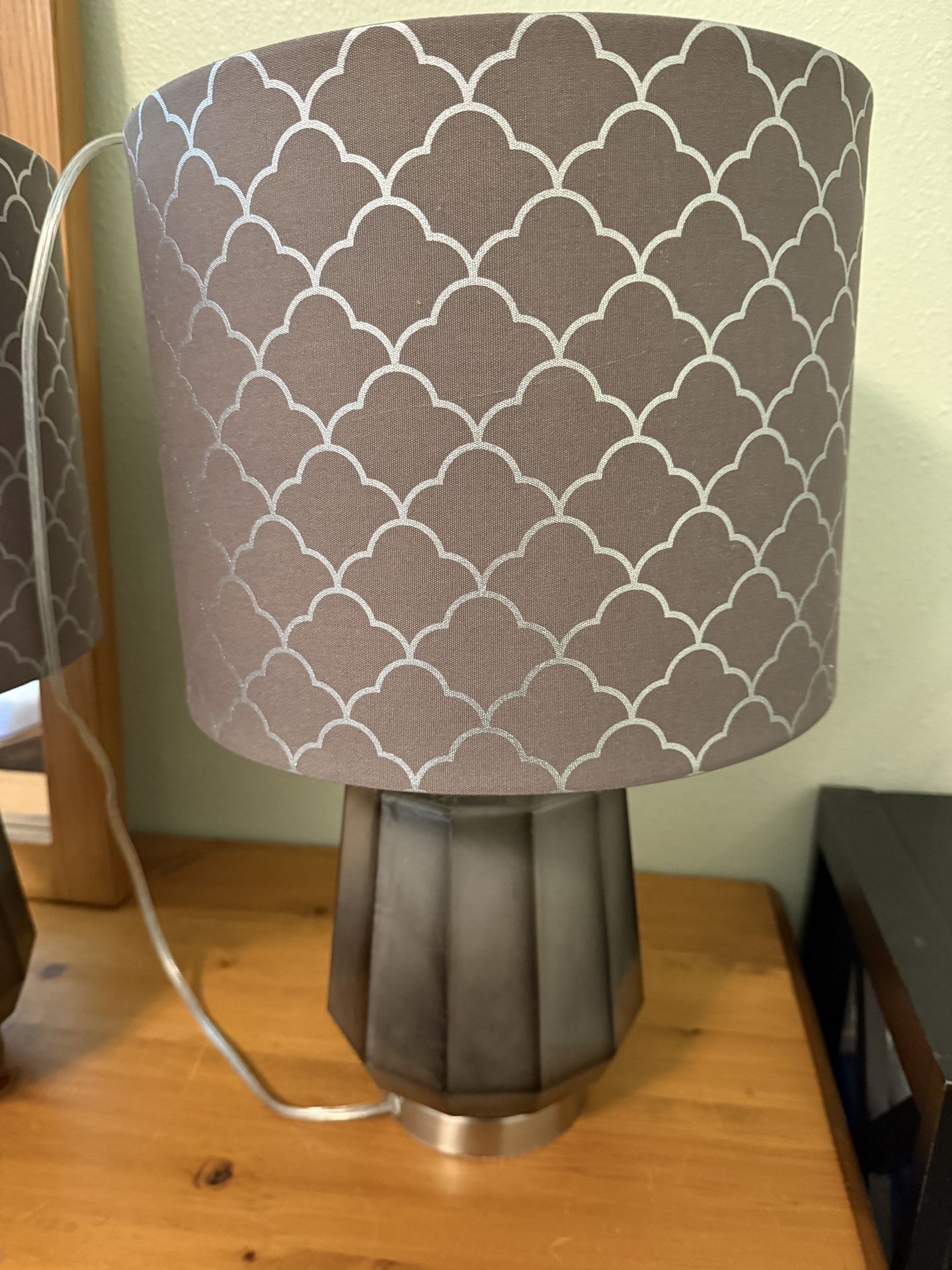 2 Gray Table Lamps