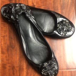 Tory Burch Black Flats 